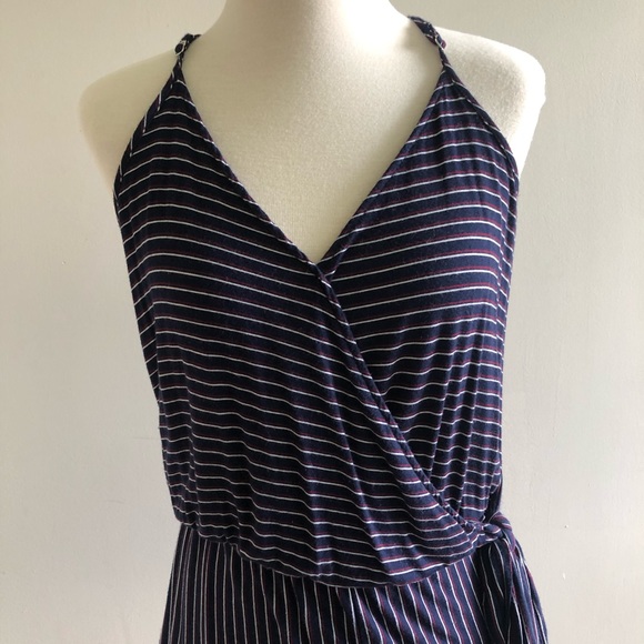 Mossimo striped romper with tie - Picture 2 of 5